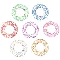 7PCS Magic Mandala Flower Basket Toy Magic Loops Wire Fidget Toy Flexible Basket Soft Magical Toys for Adults Kids