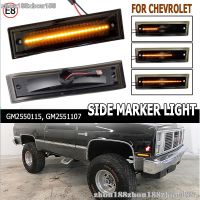 ไฟเลี้ยว LED ด้านข้างแบบไดนามิกสัญญาณไฟสำหรับ Chevrolet C/k 1500 2500 3500TahoeSuburbanSilverado GMC ชานเมือง Yukon (08)