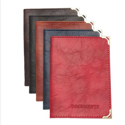 【CC】ﺴ❂❦  Leather on Cover for Car Driving Documents Card Credit Holder Russian Driver License Purse Wallet