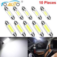 (Premium car)10ชิ้น C5W Led C10W Festoon Light ภายใน31มม. 36มม. 39มม. 41มม. หลอดไฟรถยนต์ COB อ่านโคมไฟป้ายทะเบียน Led Light 12V