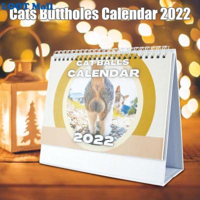 2022ปฏิทินวันที่เตือนความจำแมว12เดือนปฏิทินตั้งโต๊ะแมวแผนทำ A5ปฏิทินสัตว์ตลกสำหรับวันหยุดเป็นของขวัญให้แมวบูทธอลปฏิทิน2022สำหรับบ้าน