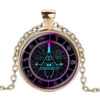 2021Eye of Providence Weird Town Triangle Devil Gravity Bill Cipher Fall The Zodiac Necklace Pendant Gifts Jewelry Wholesale