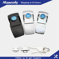 Manooby โลหะเคลือบสีดำตู้ สลักกลอน DK604ตัวล็อคการสลับรักษาความปลอดภัยที่มีสองคีย์