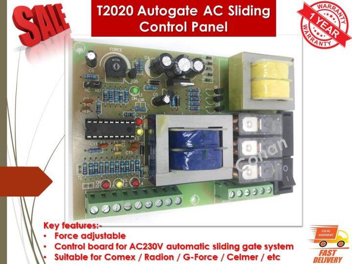 T2020 Autogate Ac Sliding Control Panel Board Lazada