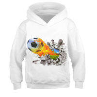 Shipped Within 24 Hours Childrens Hooded 3D Football Graphic Hoodies Sweatshirts Kids Cool Soccer Loose Hooded Teen Outwear