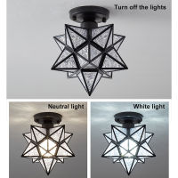 Ceiling Lamp Five-pointed Star Ceiling Light Hallway Aisle Balcony Small Lamps Iron Art Lamp Chandeliers MAZI888