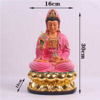 Avalokitesvara 121619นิ้วเคลือบผงเรซินดอกบัวทองคำสำหรับใช้ในบ้าน