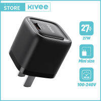 KIVEE หัวชาร์จไอโฟน mini หัวชาร์จ type c 27W USB C ที่ชาร์จสำหรับไอโฟน12 Xiaomi Samsung S20สนับสนุน QC 3.0 PD 3.0 Type C Fast Charging โทรศัพท์พกพาได้ USB Charger