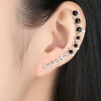 【hot】✧◊  1Pcs Punk Rhinestone Ear Cuff Wrap Stud Earring for Cartilage Piercing Jewelry Earrings 3 Colors