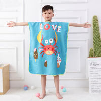 Cartoon Print Surf Poncho Towel Kids One Piece Changing Dry Robe Baby Towel With Hood Bathrobe Ponczo Recznik 70x70cm 70x90cm