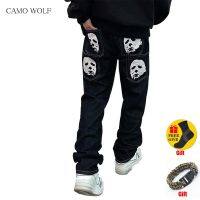 【YD】 Print Spoof Mens Jeans Portrait Street Low Waist Man Pants Loose Trousers Hip Hop Korean Streetwear