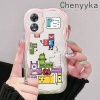 เคส Chenyyka สำหรับ OPPO A58 5G A58X 5G A78 5G A1X 5G A55 5G A98 5G F23 5G A1 5G เคสลายการ์ตูนน่ารักสไปเดอร์เตตริสเนื้อครีมฝาครอบป้องกันปลอกโปร่งใสลายกล้องถ่ายรูปเคสมือถือกันกระแทกแบบใสนิ่ม