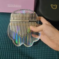 【YF】 Exquisite kalimba 17 keys rainbow crystal thumb piano innovation design Musical Mbira Gifts Children instrument