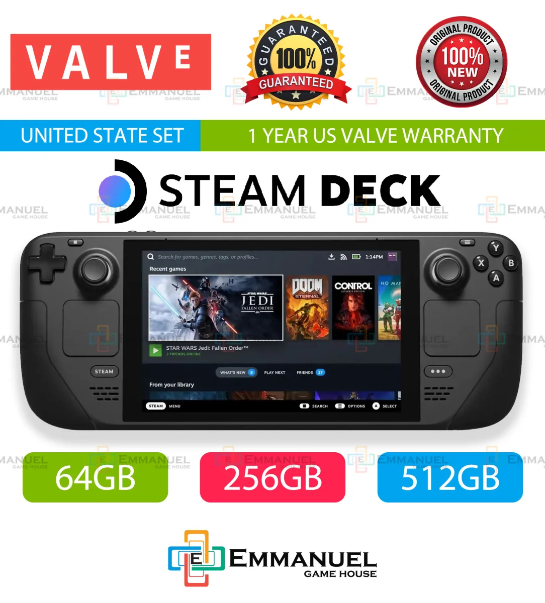 Valve Steam Deck 512GB+ドッキングステーション(正規品)