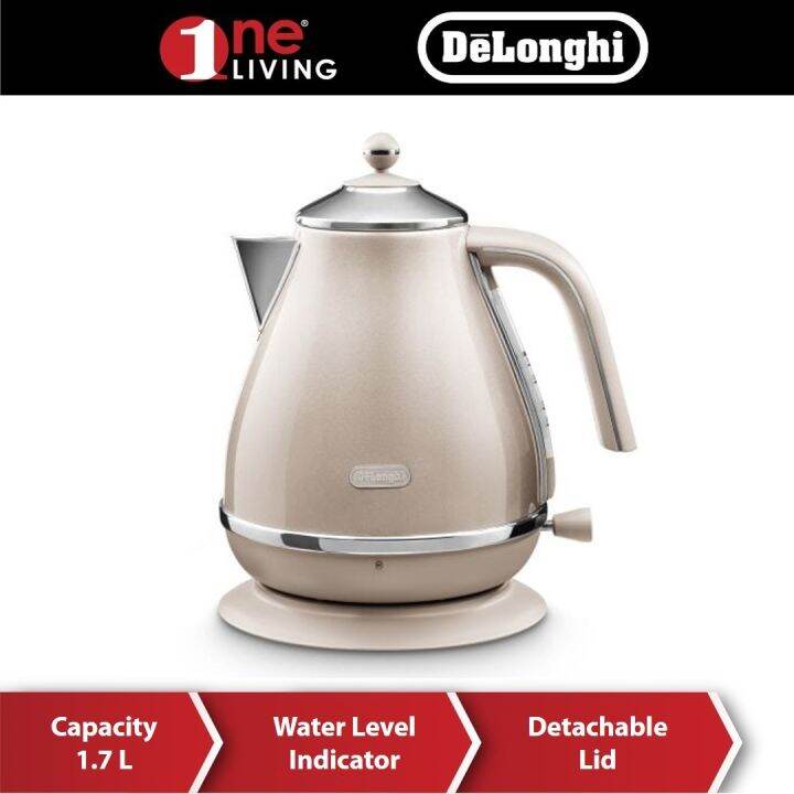 Delonghi Icona Metallics Kettle KBOT2001 (KBOT2001.BG) Champagne Beige