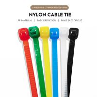 Colorful 100pcs Cable Tie Black White 4x200 Assorted Self-Locking Nylon Ties 3x80/100/120/150 Loop Wire Wrap Zip Tie