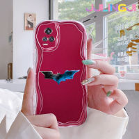 Jjlingji เคสสำหรับ VIVO S7 V20 Pro V15 Pro เคสแฟชั่นลายค้างคาวเนื้อครีมกันกระแทกแบบใสนิ่มเคสมือถือโปร่งใสลายกล้องถ่ายรูปที่สร้างสรรค์เคสซิลิกาเจลป้องกัน