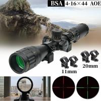 กล้องสโคปติดป BSA HD 4-16x44 [HUNTING]ปรับศูนย์ง่าย เลนส์ใหญ่ ,สบายตา ,เลนส์กากบาท,ฟรีขายึด 11มม+20 มม