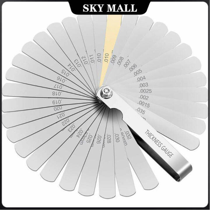 32 Blades Metric Feeler Gauge Thickness Gauge Stainless Steel Feeler