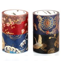3cmX5m Auspicious Blessing Note Gold Foil DIY Craft Glitter Crane Pattern Paper Sticker Chinese Style Washi Tape Stationery
