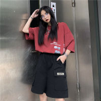 Plus Size Joggers Cargo Sport Shorts for Women Running Casual Big Pockets Baggy Wide Leg Harajuku Summer 2020 Shorts Women Sport