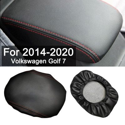 เฉพาะสำหรับ VW Golf 7 MK7 2014 -2020ที่เท้าแขนหนังเทียมทนทานฝาครอบคอนโซลกลางอุปกรณ์เสริมรถยนต์