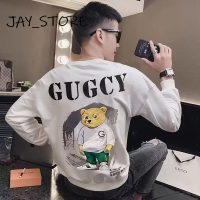 JAY_STORE  เสื้อสเวตเตอร์  เสื้อกันหนาวมีฮู้ด เสื้อกันหนาว เสื้อแขนยาวชาย เสื้อกันหนาว ผ ช เสื้อฮู้ด เสื้อฮู้ดชาย 2023ใหม่ MWY2390KYC 37Z230915