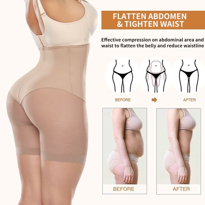 ใหม่-ผู้หญิง39-s-ที่ไร้รอยต่อขนาดบวกเอวสูงควบคุมกางเกง-shapewear-ต้นขา-slimmer-body-s-haper-กางเกงขาสั้นลื่นเรียบภายใต้กระโปรง