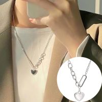 Kpop Heart Shape Necklaces / Alloy Retro Love Clavicle Chain / Simple Female Jewelry Valentines Day Gift