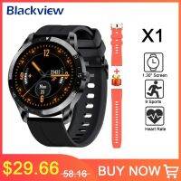 Blackview X1 Smart Watch IP68 กันน้ําอัตราการเต้นของหัวใจนาฬิกากีฬาหน้าจอการนอนหลับจัดส่งฟรีสําหรับโทรศัพท์ Xiaomi Huawei IOS