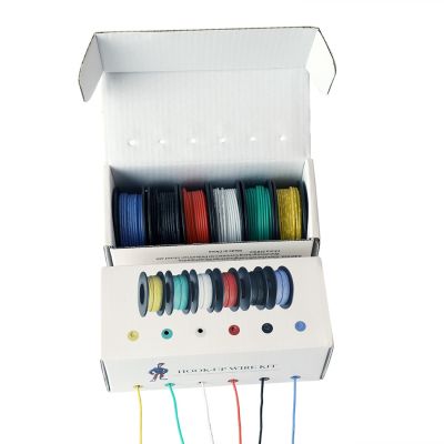 Box Hook-up Stranded Wire 26 AWG UL3132 Flexible Silicone Wire Rubber Insulated Tinned Copper Electron Wire 6 Colors 7m / Color