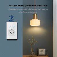 Israel Wall Socket Tuya Wifi Smart Light Switch Plug Electrical Outlet Touch Glass Panel Intelligent Remote By Alexa Google Home