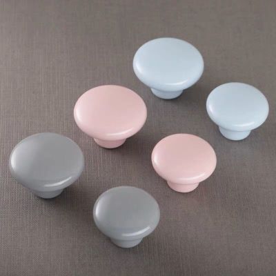 卍❄◘ Kids Room Ceramic Cabinet Handle and Knobs Modern Simple Solid Color Cupboard Door Drawer Pulls Furniture Hardware Door Knob