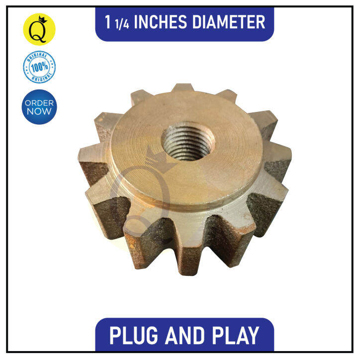 1 Bagger Concrete Mixer 12 Teeth Pinion Gear 1 1/4 Inches Diameter Plug