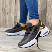 ✲⊙☑  Wedge Platform Sneakers 2023New Fashion Size Shoes Lace-up Mesh Breathable Womens Vulcanized