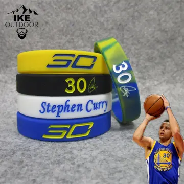 NBA Golden State Warriors Stephen Curry White Rubber Bracelet  Favor 1ct