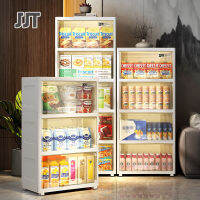 JJT กล่องเก็บโปร่งใสหนากล่องพลาสติกใส่หนังสือหอยกล่องเก็บขนมในครัวเรือนตู้ที่เก็บเสื้อผ้า