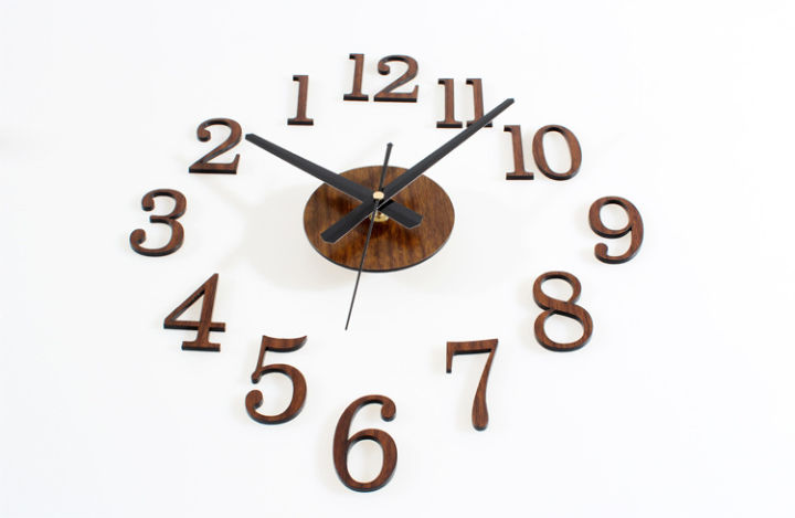 zsheng-นาฬิกาลายนาฬิกาติดผนัง-diy-3มิติย้อนเวลากลับไปในพื้นผิวไม้นาฬิกาที่มีความคิดสร้างสรรค์นาฬิกา-diy-นาฬิกาติดผนังตัวเอง