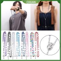 CHUAN 1 PC ผู้หญิง ของขวัญ จี้ หลากหลายสไตล์ สร้อยคอคาทอลิก ลูกประคำ ข้ามลูกประคำ