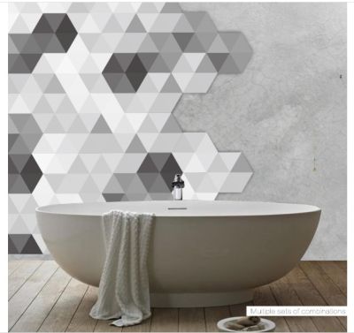 Orzer สติ๊กเกอร์ติดผนัง สำหรับตกแต่ง เซ็ต 10 ชิ้น Hexagonal Sticker for Decoration Set of 10 Pieces
