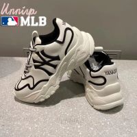 Mlb รองเท้ากีฬาลําลอง ส้นหนา สีตัดกัน สไตล์เรโทร สําหรับผู้ชาย และผู้หญิง 3ASHCLS2N