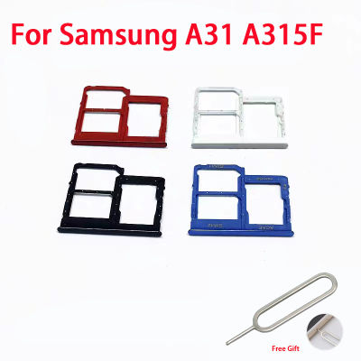 ใหม่สำหรับ Samsung A31 A315F ถาดซิมการ์ดอะแดปเตอร์ซิมการ์ดกระเป๋าเก็บบัตรกับไมโครการ์ด SD กระเป๋าเก็บบัตรถาดถาดอะไหล่อะแดปเตอร์ชิ้นส่วนเดียว/คู่