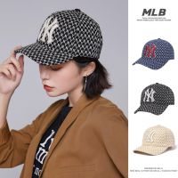MLB (พร้อมส่ง) หมวกแก็ป JACQUARD MONOGRAM CURVED CAP  หมวกแก็ปNY ของแท้100% dfkj