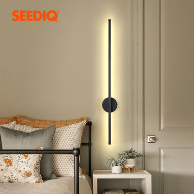 SEEDIQ Modern Led Wall Light Rotatable Black White Silver Wall Lamp AC85-265V Wall Sconce Light 100 120cm Long Wall Light