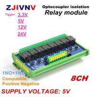 Newprodectscoming DC 5V 8 channels Optocoupler isolation Relay Interface Module tigger voltage 3.3V 5V 12v 24V PLC Signal Amplification Board