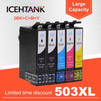 ICEHTANK หมึก T503 5PK XL T503XL รองรับสำหรับ Epson การแสดงออก503XL XP-5200บ้าน XP-5205พนักงาน WF-2960FTNF WF-2965DWF