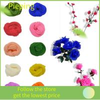 PIEPING 5PCS DIY พวงหรีดแฮนด์เมด ของตกแต่งบ้าน เครื่องประดับดอกไม้ประดิษฐ์ แรงดึง ซิลค์สกรีน ถุงน่องไนลอน