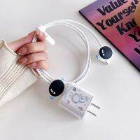 Cartoon Astronaut Cable Winder Protector Set for Apple 18W 20W Fast Charger Protector Case for Iphone Usb Data Cable Spiral Rope