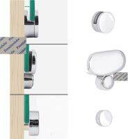 8Pcs/Lot Zinc Alloy Shiny Chrome Wall Mount Frameless Mirror Glass Acrylic Clip Bracket Clamp Spacer Cut Free Round Oval Shape