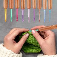 9Pcs/set 2mm-6mm Bamboo Knitting Needle Set Multicolor Knitting Hook Set DIY Crochet for Yarn Crochet